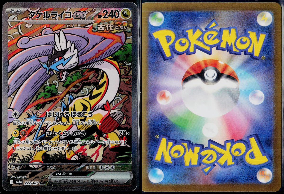 RAGING BOLT EX 222/187 POKEMON SV8A: TERASTAL FESTIVAL EX JAPANESE HOLO NM