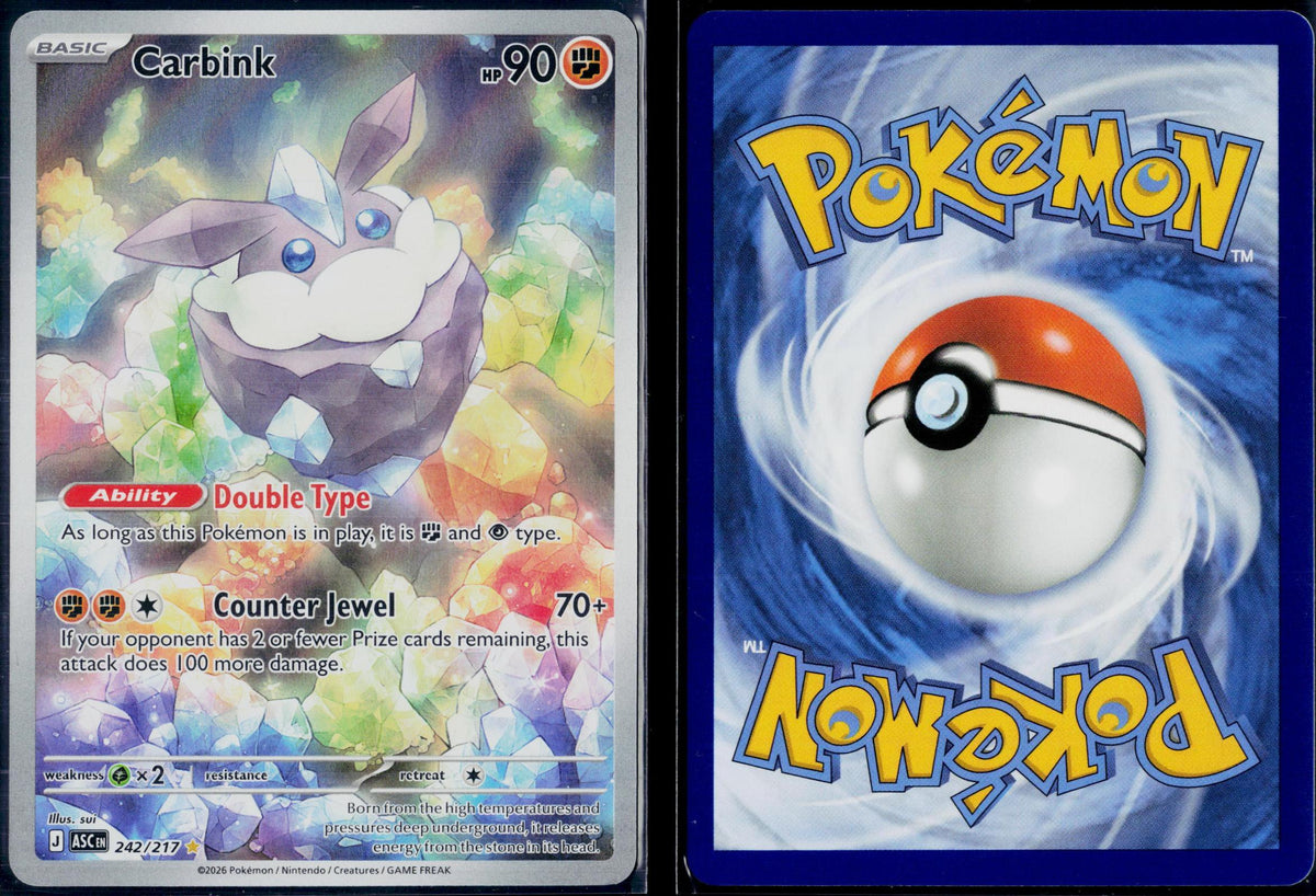 CARBINK 242/217 POKEMON ASCENDED HEROES ILLUSTRATION RARE HOLO NM