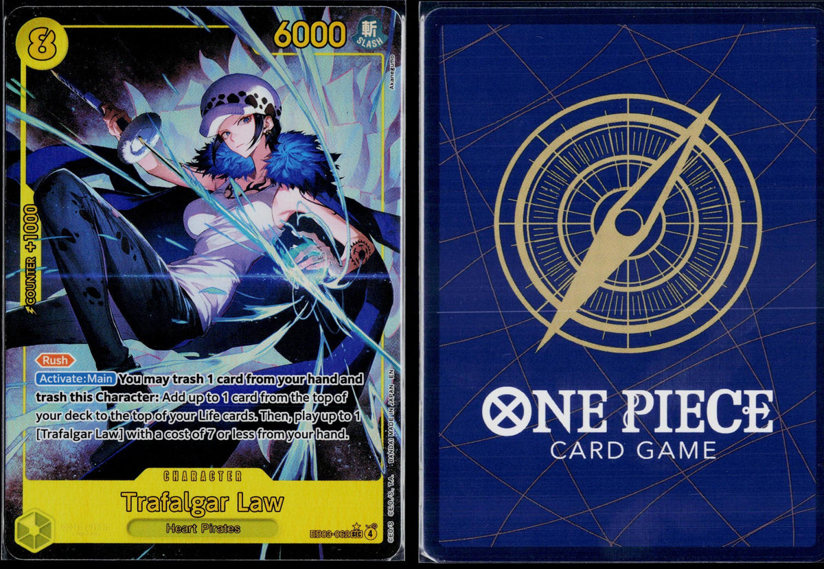 TRAFALGAR LAW (ALTERNATE ART) EB03-062 ONE PIECE FOIL NM