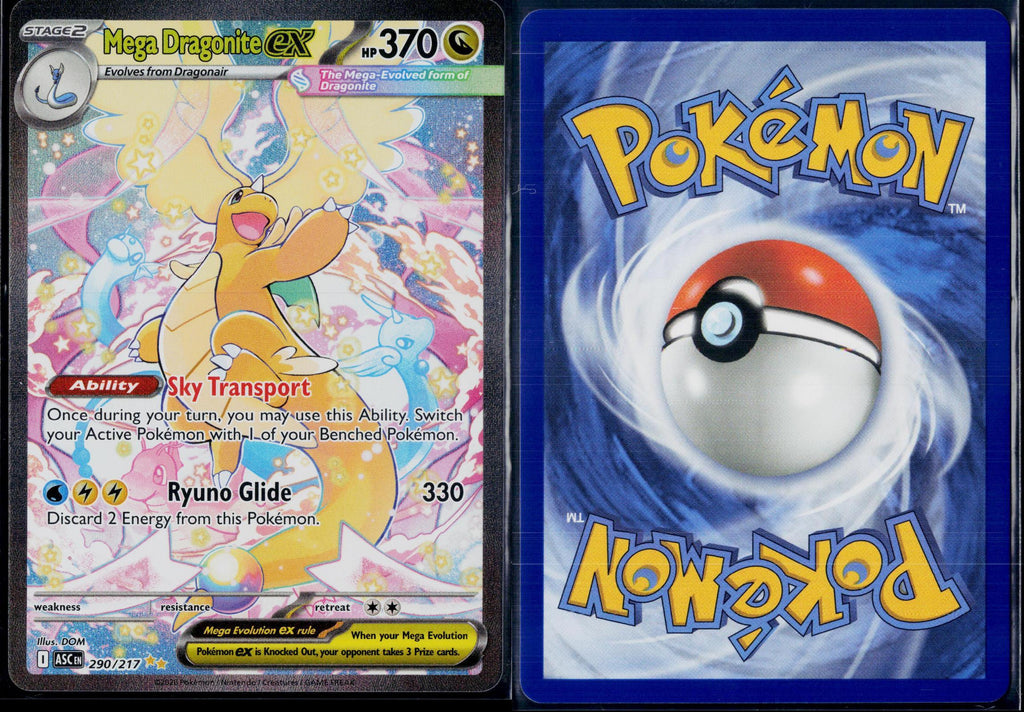 MEGA DRAGONITE EX 290/217 POKEMON ASCENDED HEROES HOLO NM