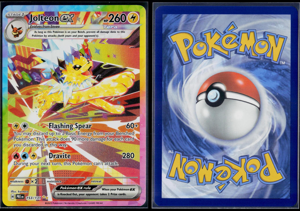 JOLTEON EX 153/131 POKEMON PRISMATIC EVOLUTIONS HOLO NM