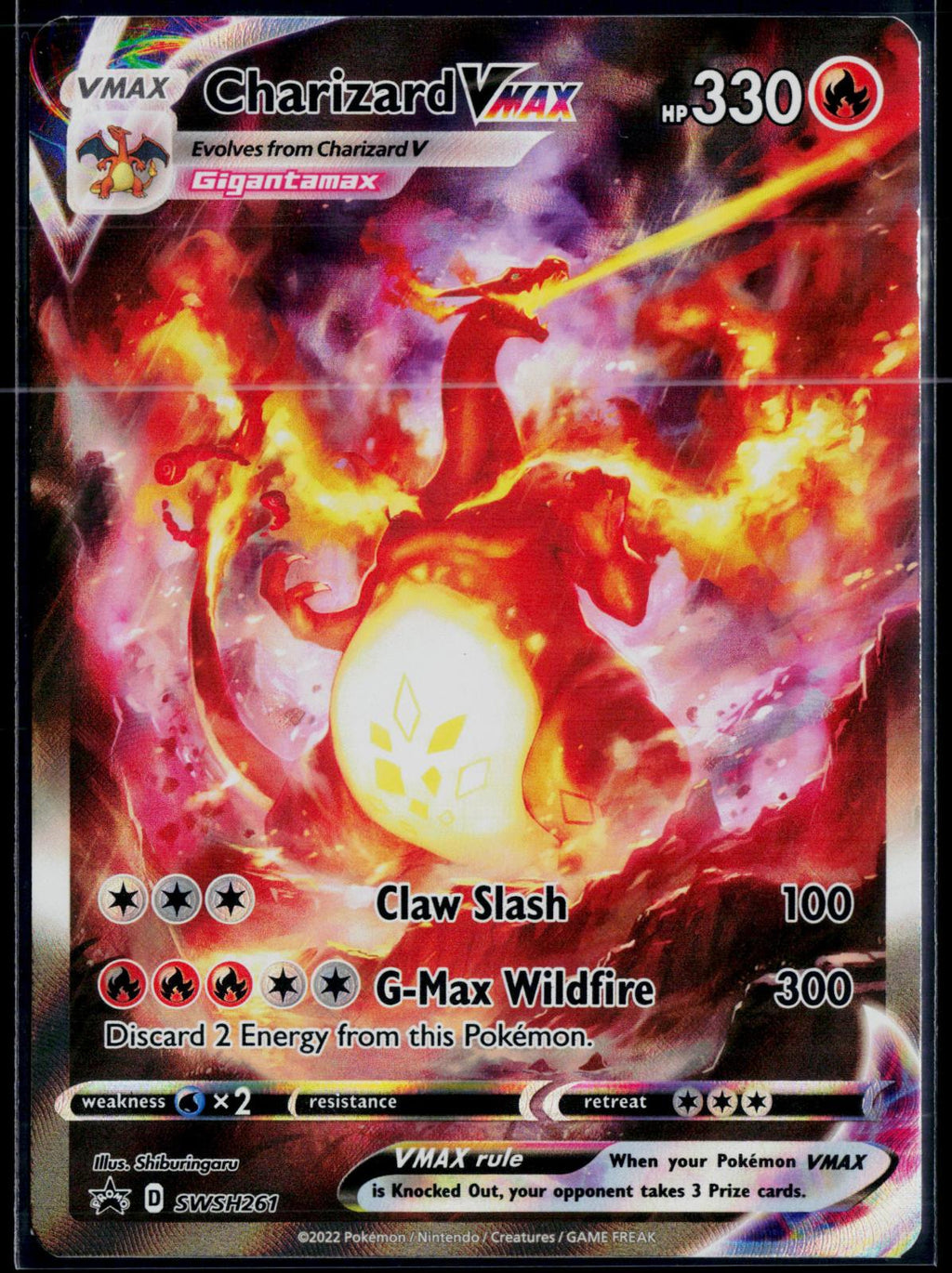 CHARIZARD VMAX SWSH261 POKEMON SWORD & SHIELD PROMO HOLO P NM