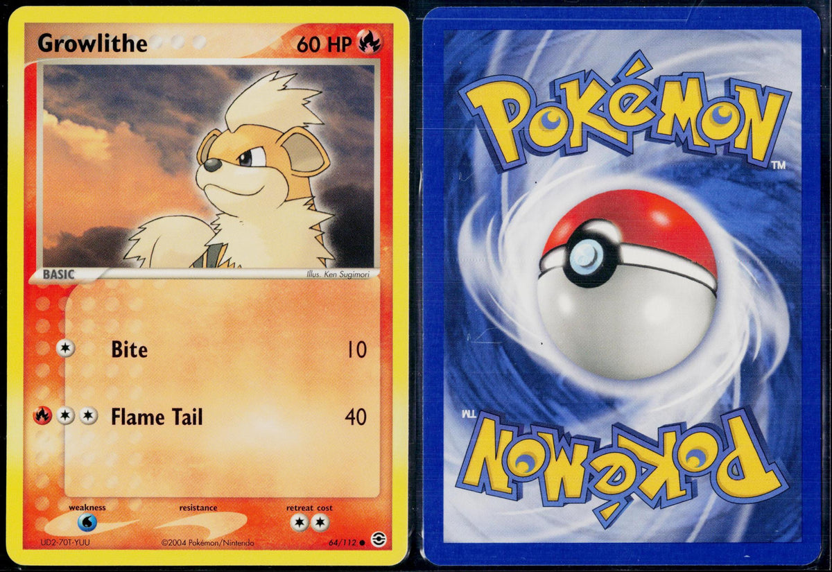 GROWLITHE 64/112 POKEMON FIRERED & LEAFGREEN C NM