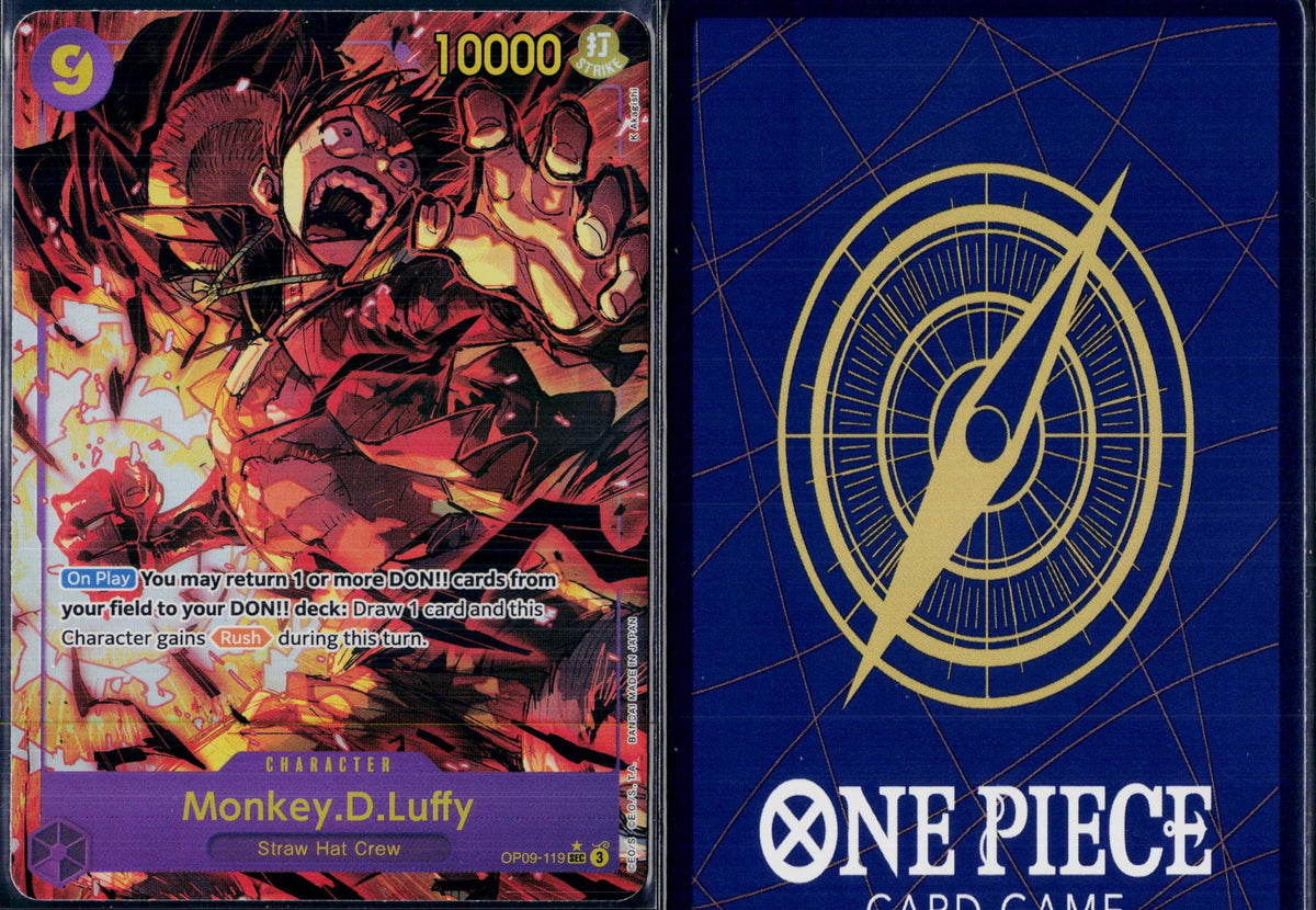 MONKEY.D.LUFFY (ALTERNATE ART) OP09-119 ONE PIECE FOIL NM