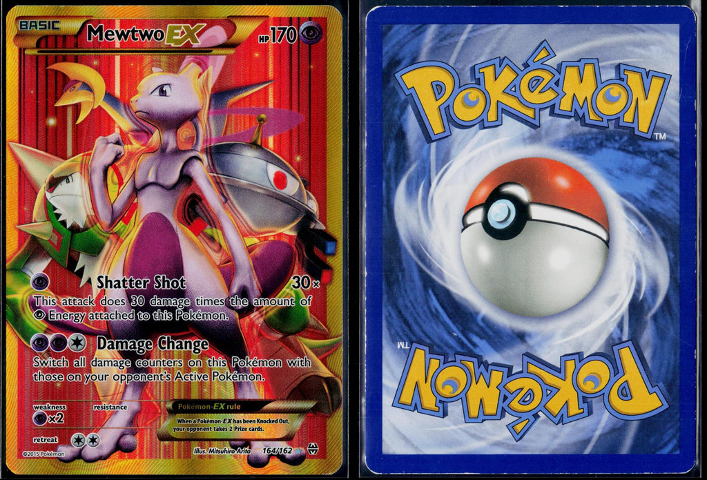 MEWTWO EX 164/162 POKEMON BREAKTHROUGH SEC HOLO MP/HP