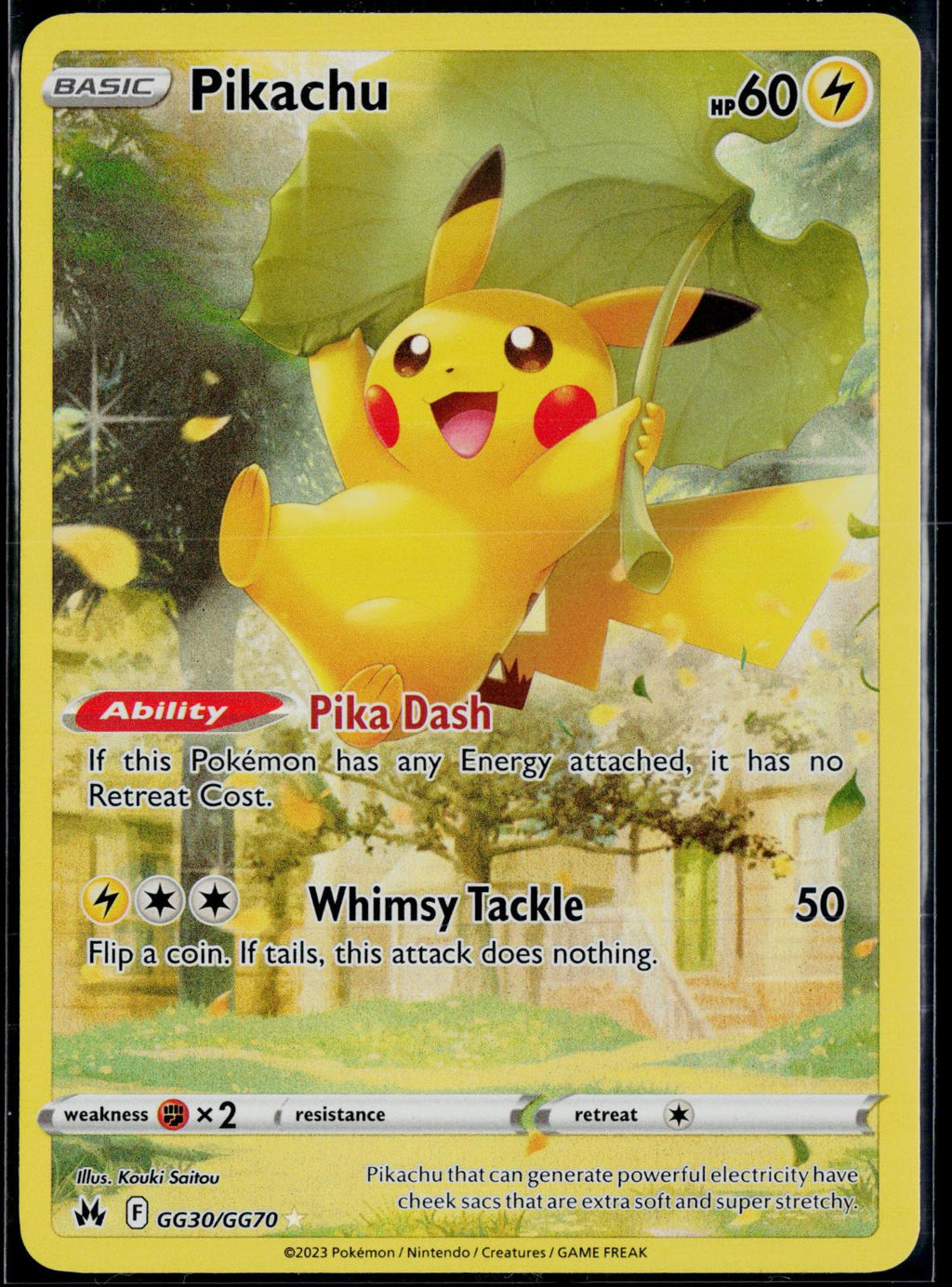 PIKACHU GG30/GG70 POKEMON CROWN ZENITH GALARIAN GALLERY HOLO NM