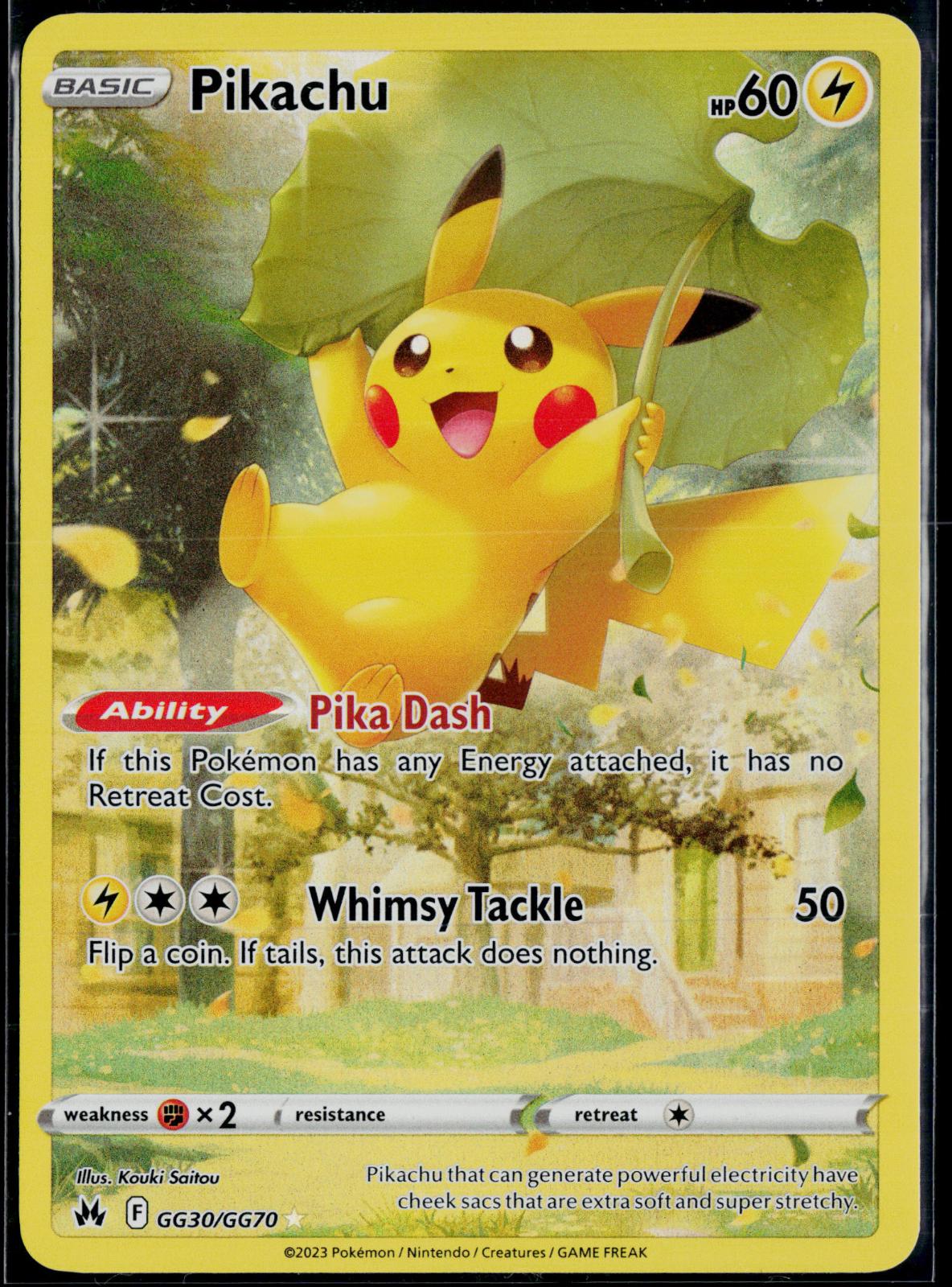 PIKACHU GG30/GG70 POKEMON CROWN ZENITH GALARIAN GALLERY HOLO NM
