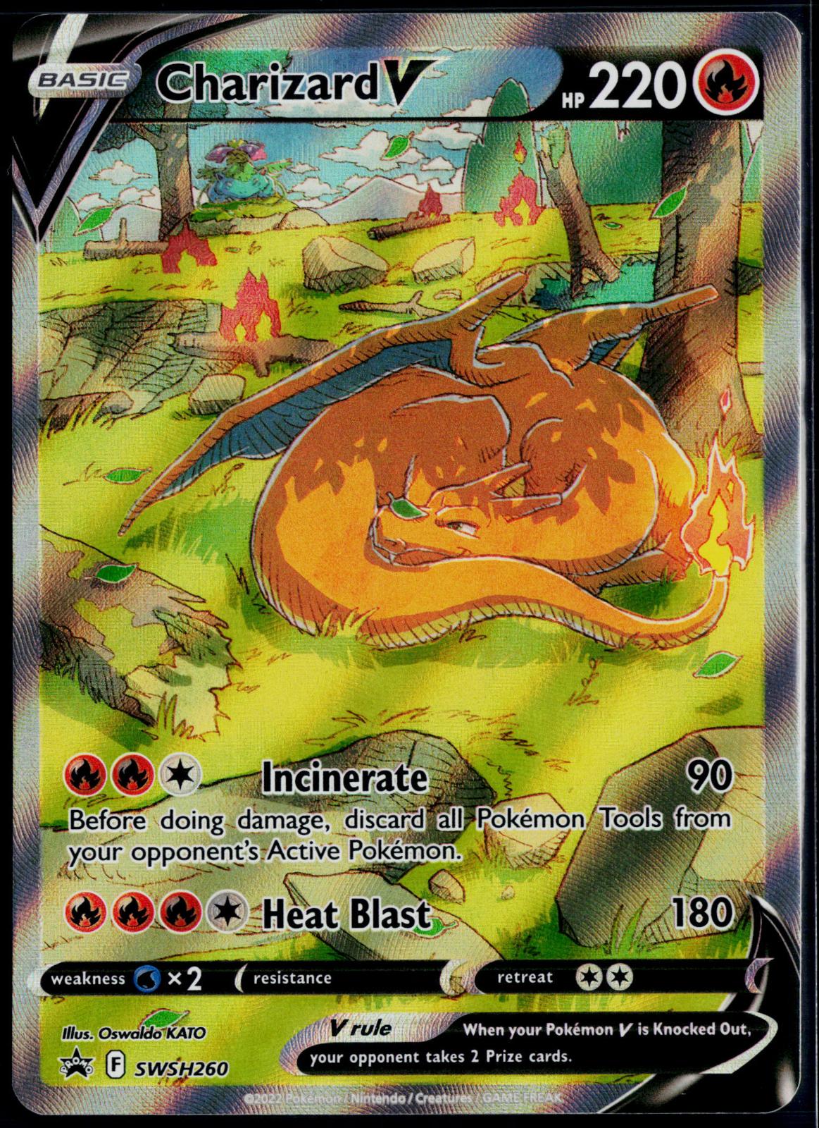 CHARIZARD V SWSH260 POKEMON SWORD & SHIELD PROMO HOLO P NM