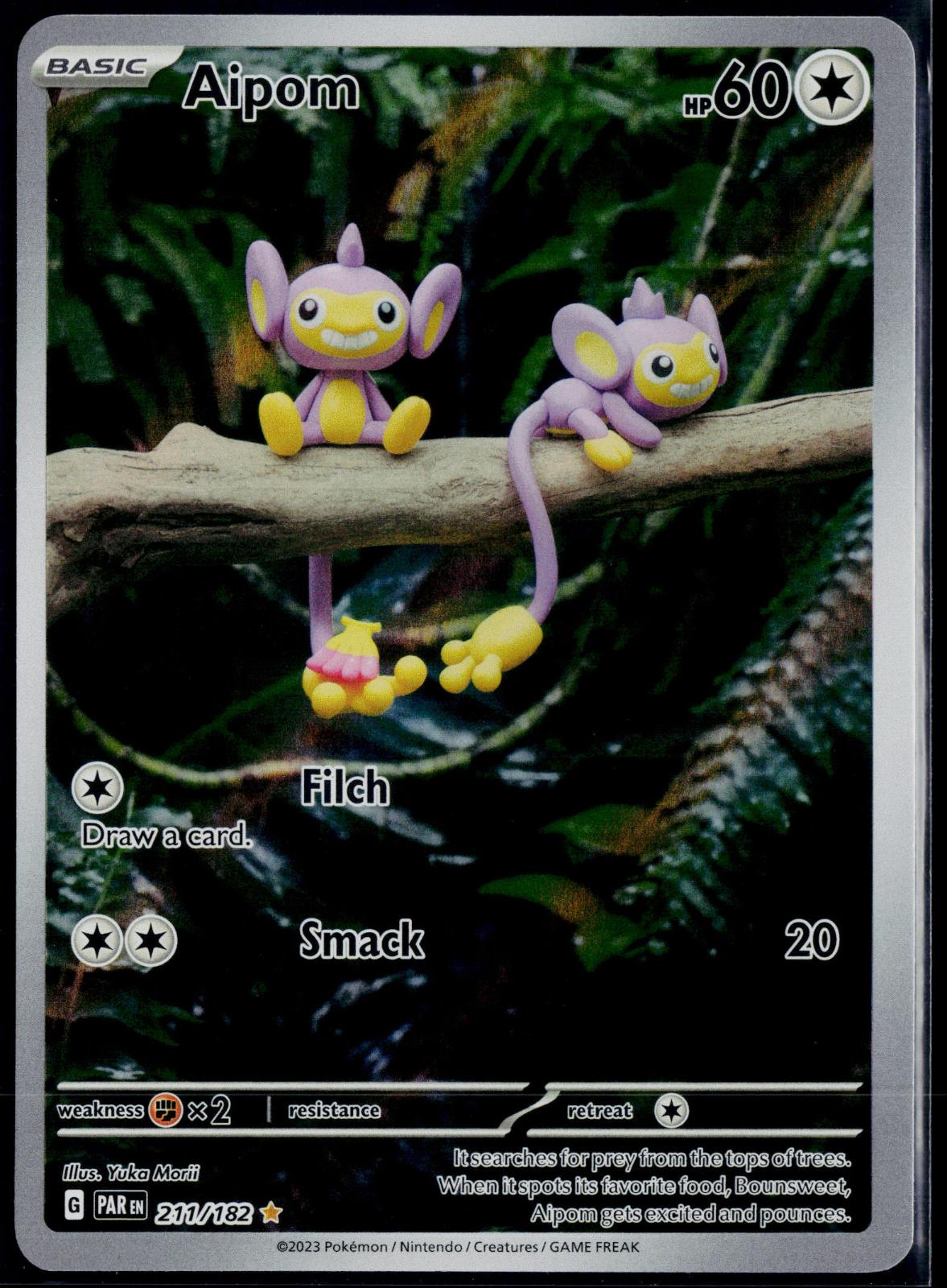 AIPOM 211/182 POKEMON PARADOX RIFT ILLUSTRATION RARE NM