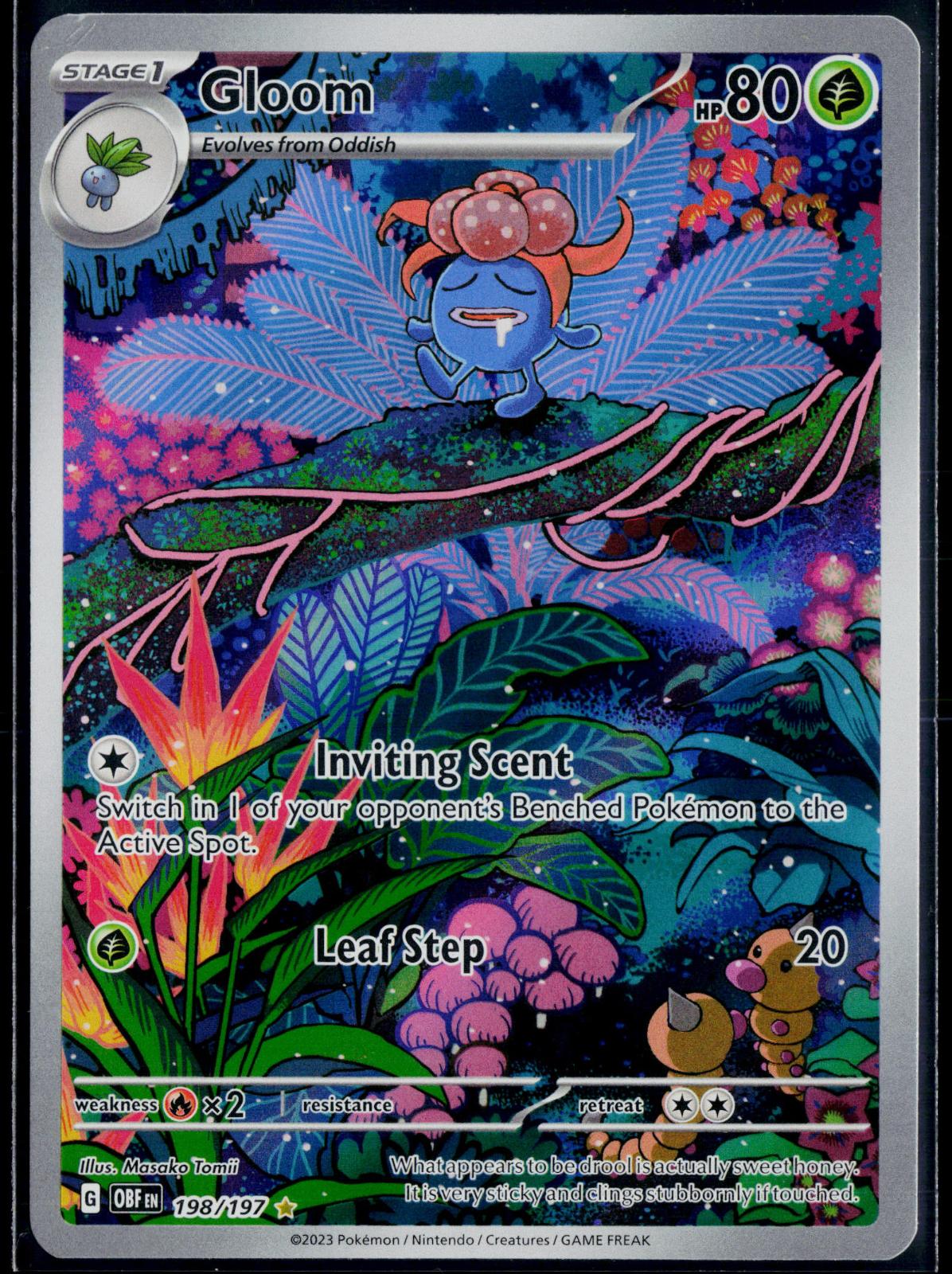 GLOOM 198/197 🐬 POKEMON OBSIDIAN FLAMES IR ☀️ HOLO NM/M 🌴