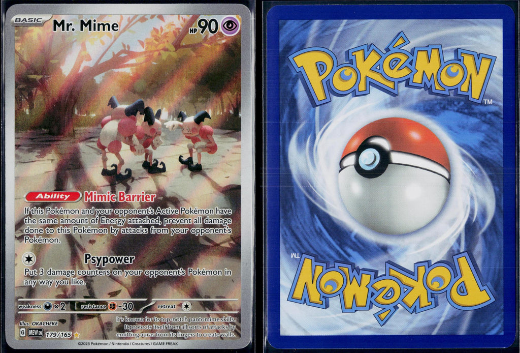 MR. MIME 179/165 POKEMON 151 ILLUSTRATION RARE HOLO NM