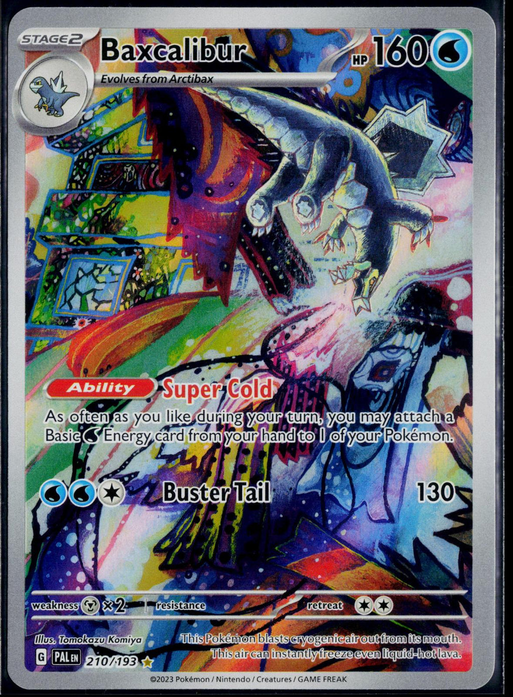 BAXCALIBUR 210/193 🐬 POKEMON PALDEA EVOLVED IR ☀️ HOLO NM/M 🌴