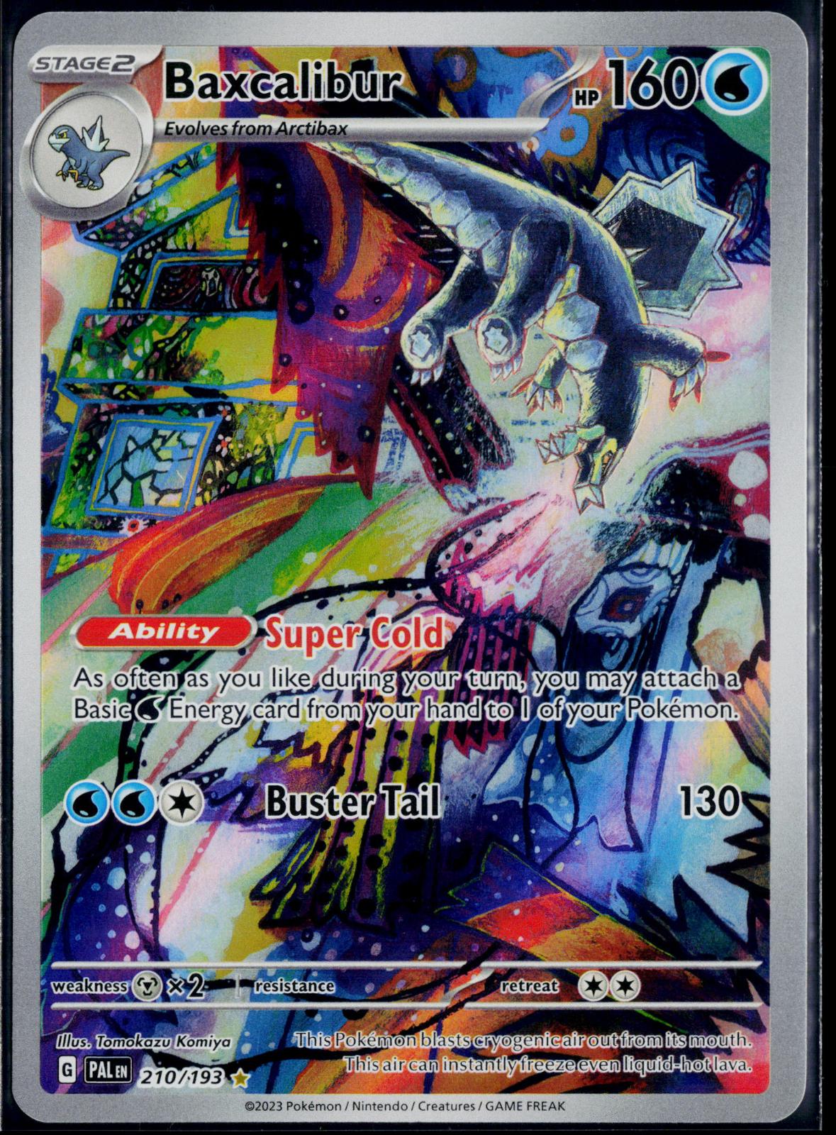 BAXCALIBUR 210/193 🐬 POKEMON PALDEA EVOLVED IR ☀️ HOLO NM/M 🌴