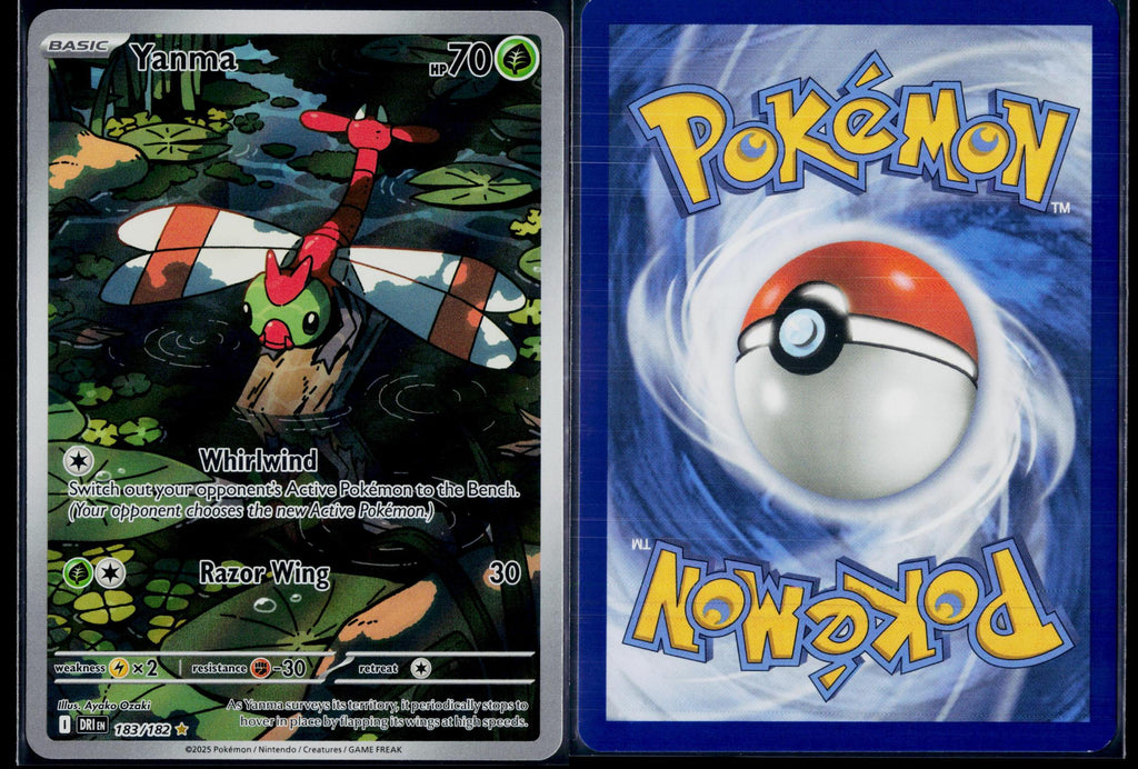 YANMA 183/182 🐬 POKEMON DESTINED RIVALS IR ☀️ HOLO NM/M 🌴