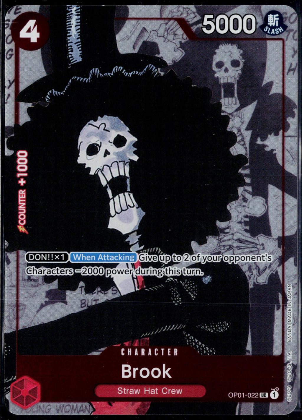 BROOK (ALTERNATE ART) OP01-022 ONE PIECE ONE PIECE PROMOTION CARDS P FOIL NM