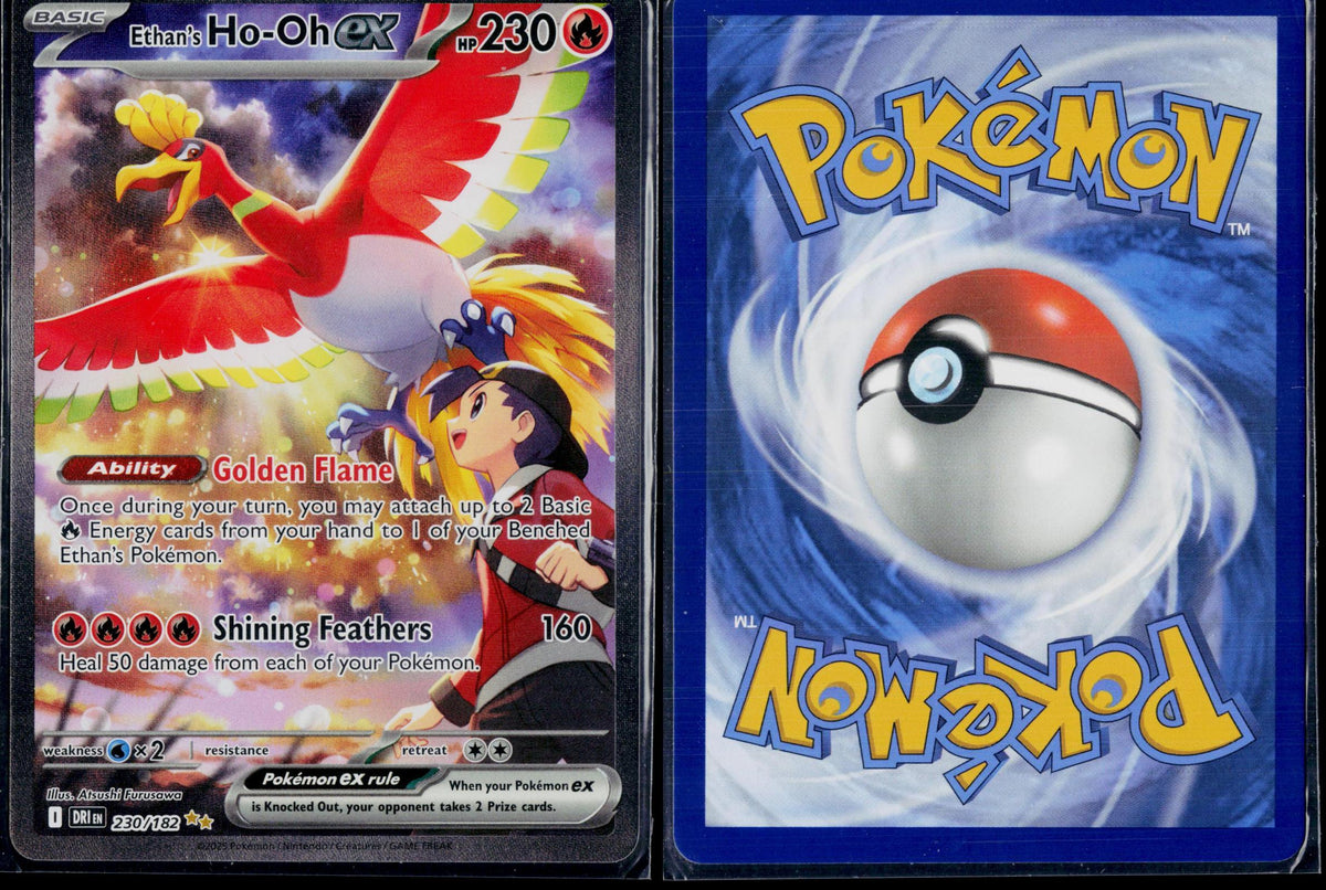ETHAN'S HO-OH EX 230/182 POKEMON DESTINED RIVALS HOLO NM