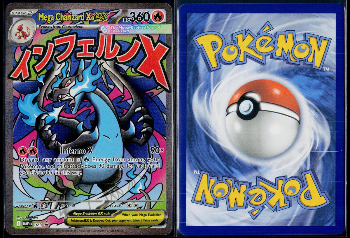 MEGA CHARIZARD X EX 023 POKEMON ME: MEGA EVOLUTION PROMO HOLO P NM