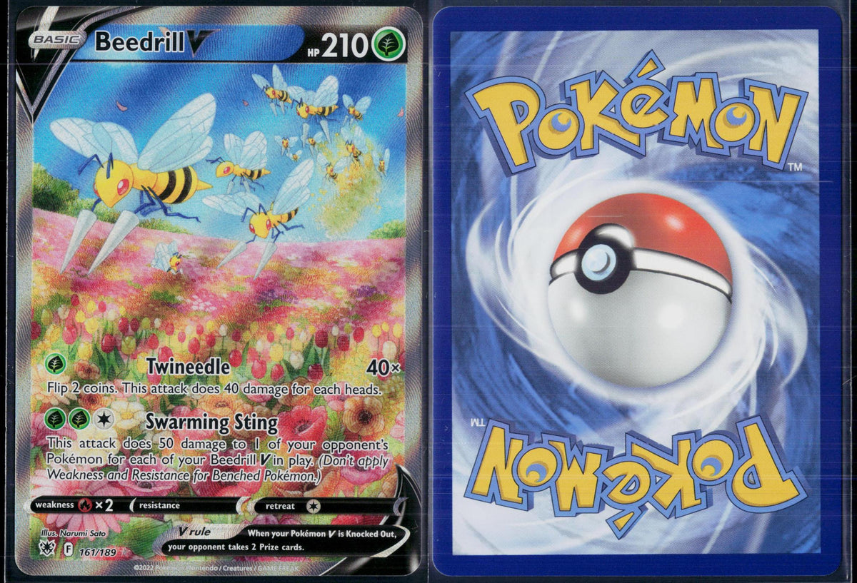 BEEDRILL V 161/189 POKEMON ASTRAL RADIANCE ULTRA RARE HOLO NM