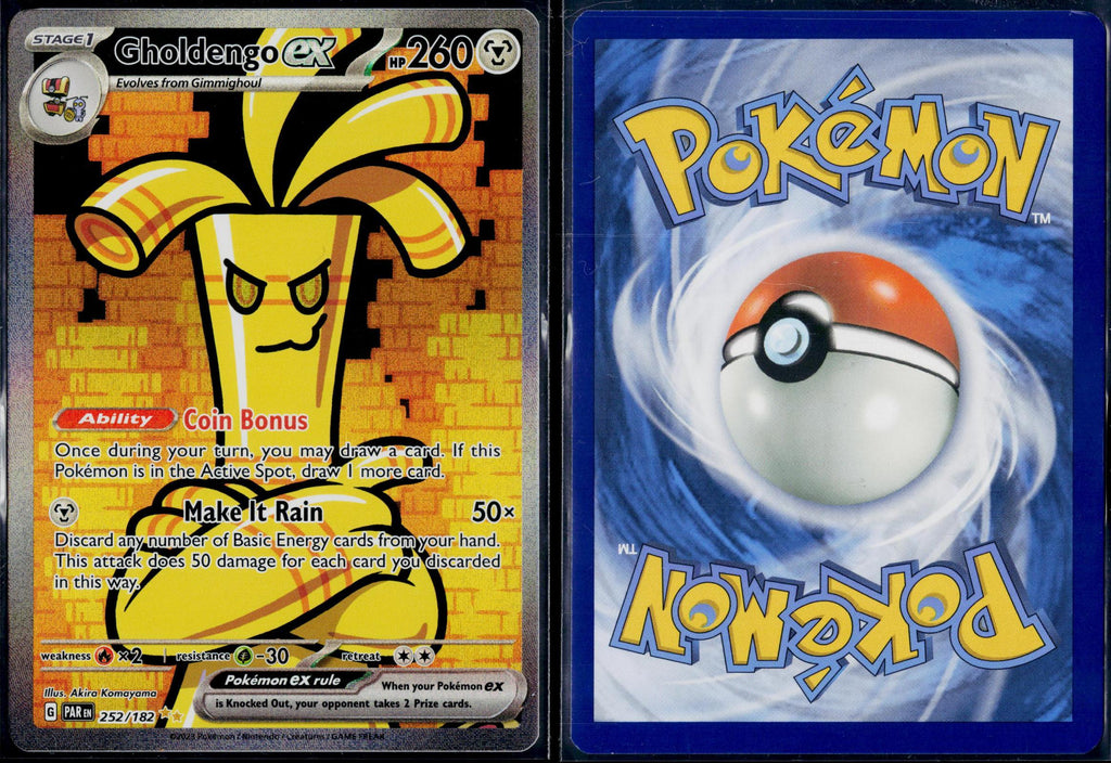 GHOLDENGO EX 252/182 🐬 POKEMON PARADOX RIFT SIR ☀️ HOLO NM/M 🌴