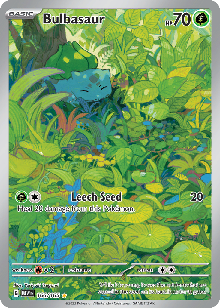BULBASAUR 166/165 🐬 POKEMON 151 IR ☀️ HOLO NM/M 🌴