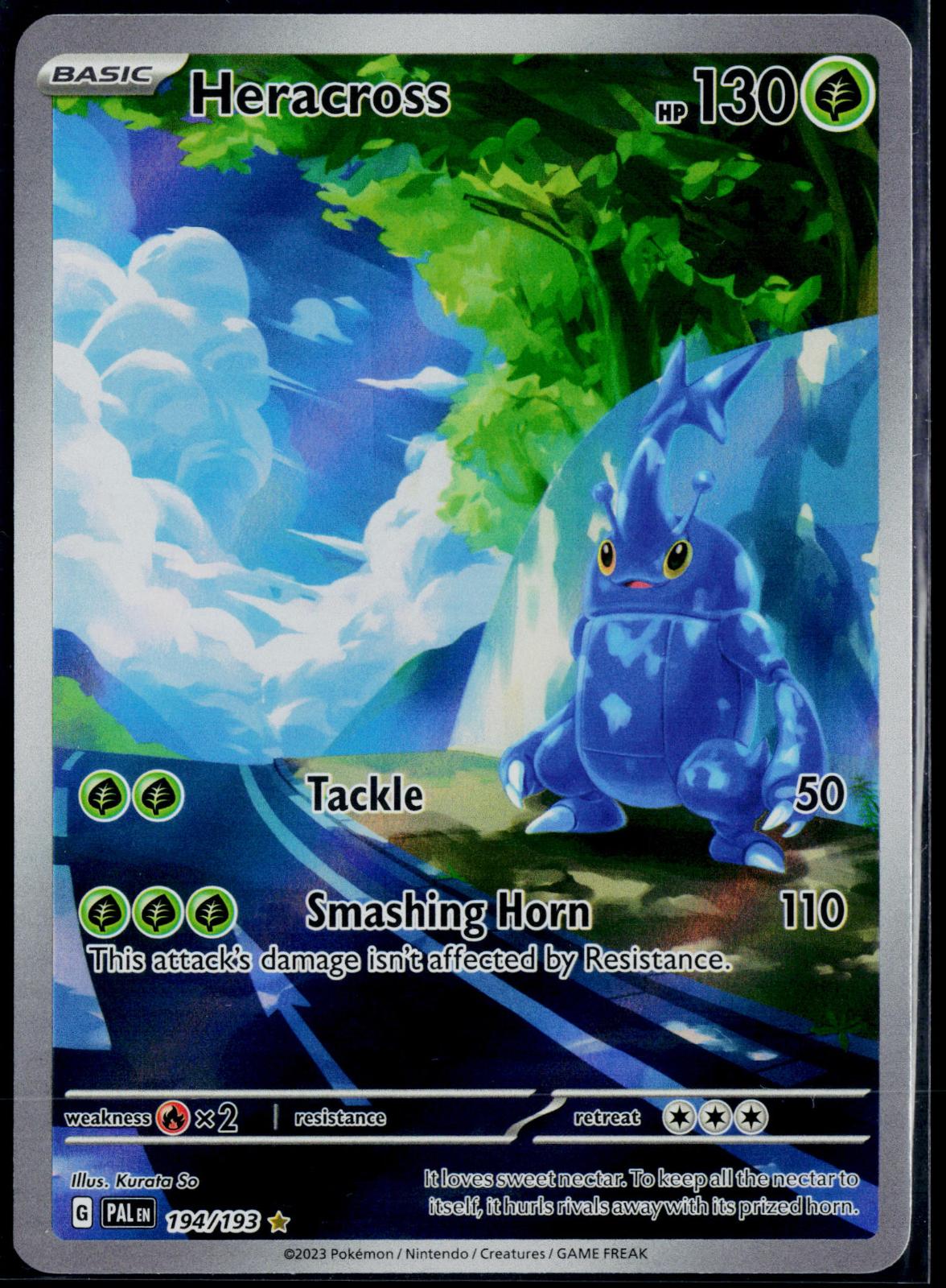 HERACROSS 194/193 POKEMON PALDEA EVOLVED ILLUSTRATION RARE NM