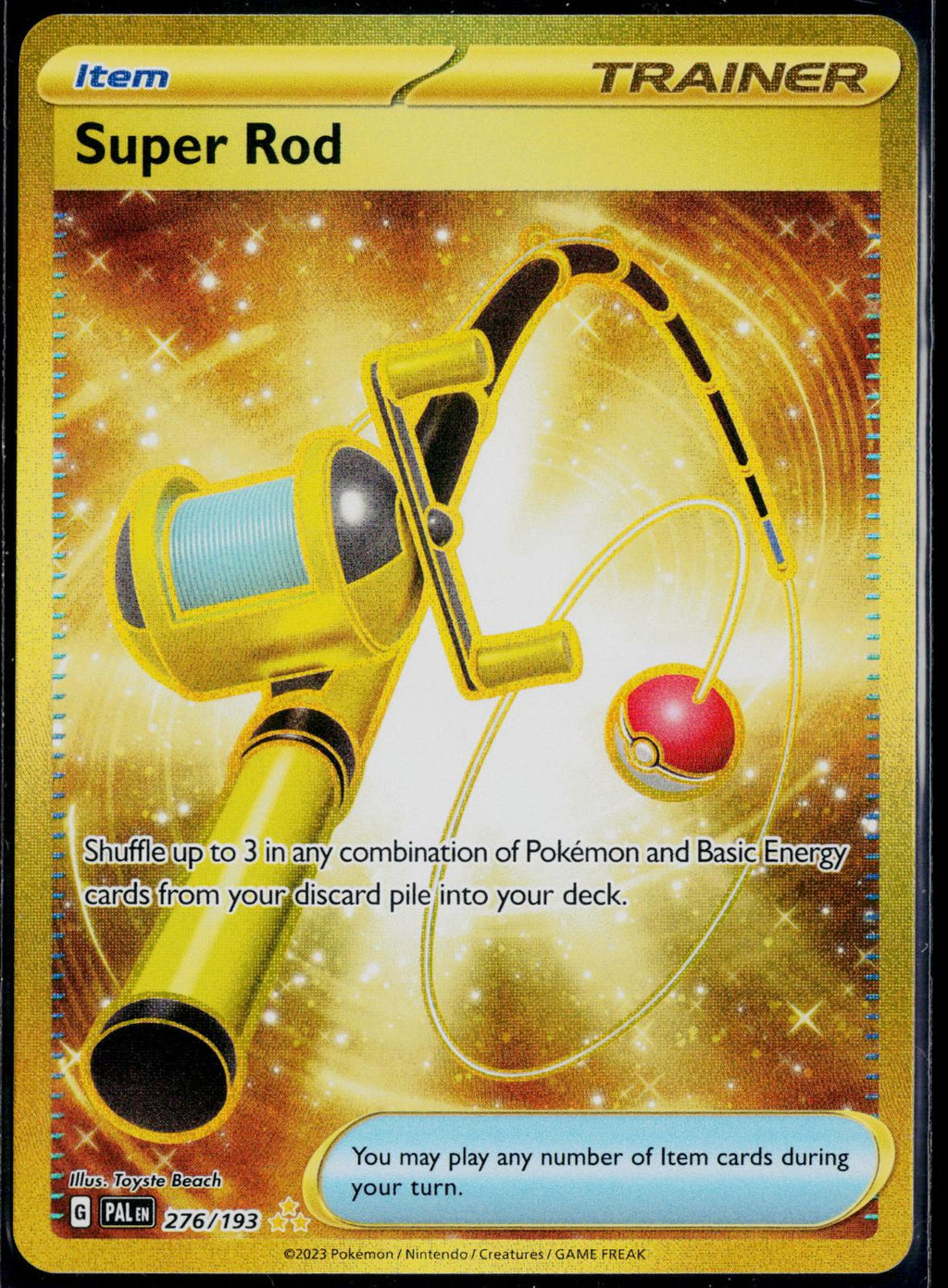 SUPER ROD 276/193 POKEMON PALDEA EVOLVED HYPER RARE HOLO NM