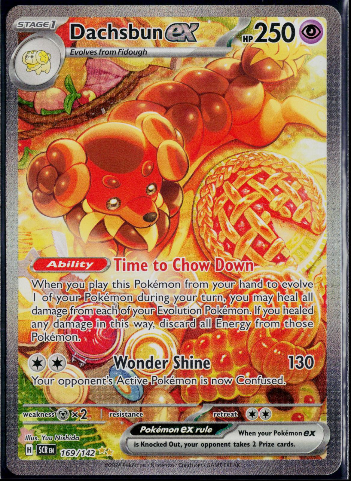 DACHSBUN EX 169/142 POKEMON STELLAR CROWN SPECIAL ILLUSTRATION RARE HOLO NM