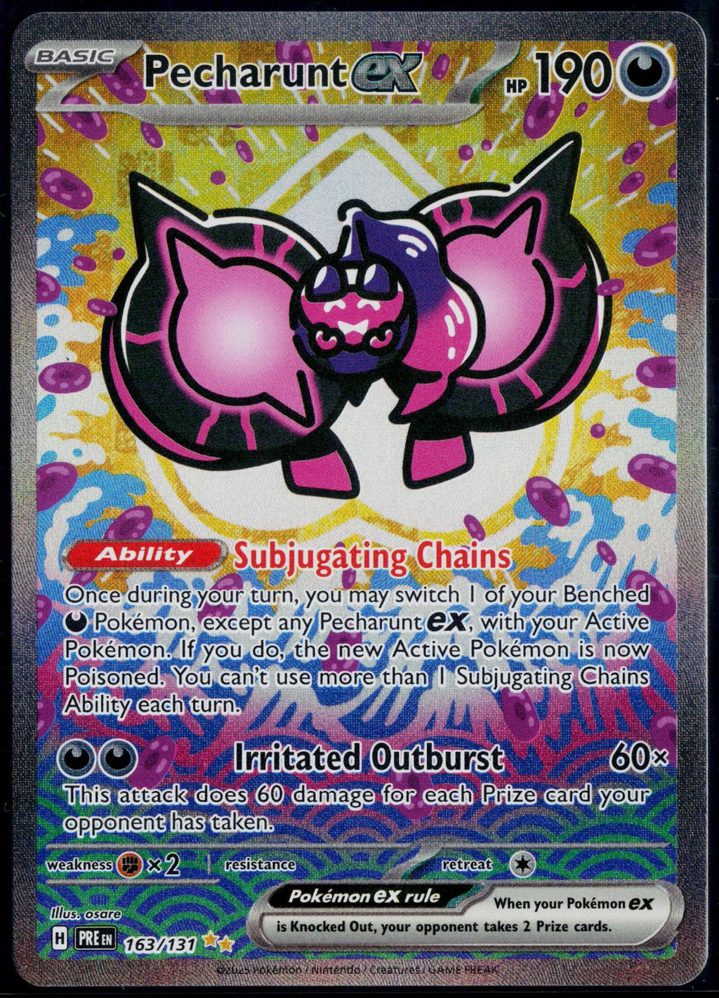 PECHARUNT EX 163/131 POKEMON SV: PRISMATIC EVOLUTIONS NM