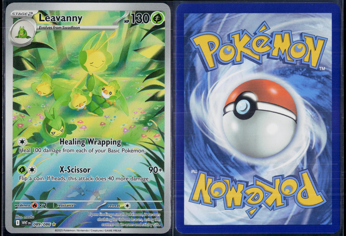 LEAVANNY 089/086 POKEMON WHITE FLARE ILLUSTRATION RARE HOLO NM