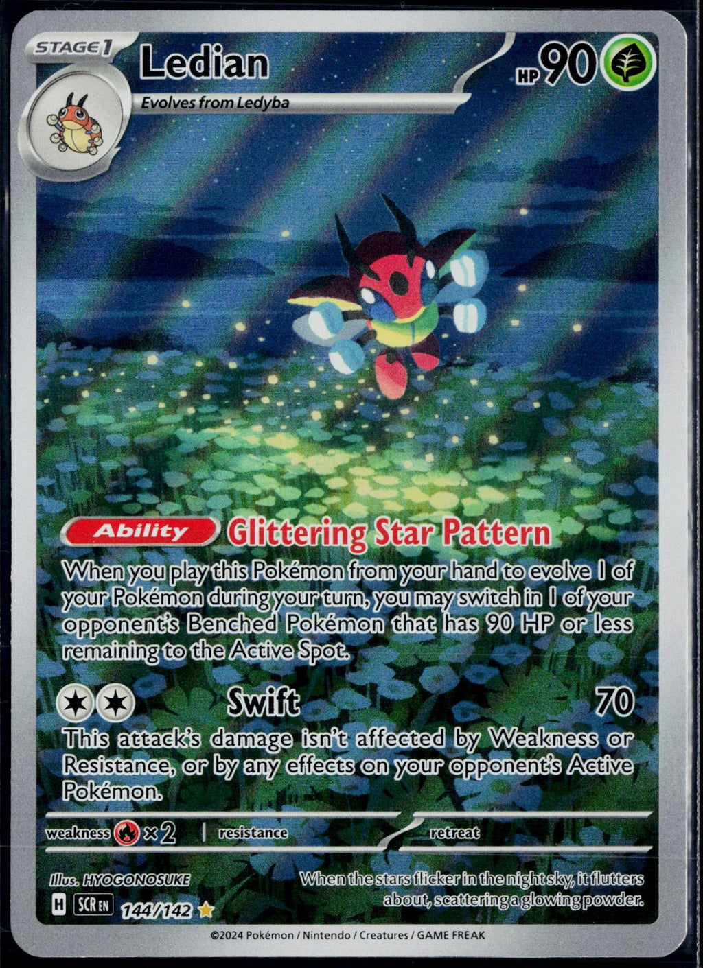 LEDIAN 144/142 POKEMON STELLAR CROWN ILLUSTRATION RARE NM
