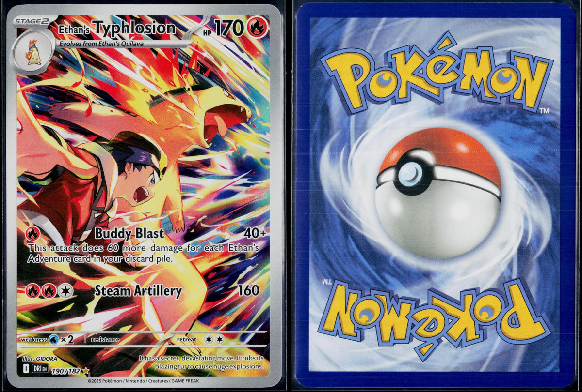 ETHAN'S TYPHLOSION 190/182 POKEMON DESTINED RIVALS ILLUSTRATION RARE HOLO NM