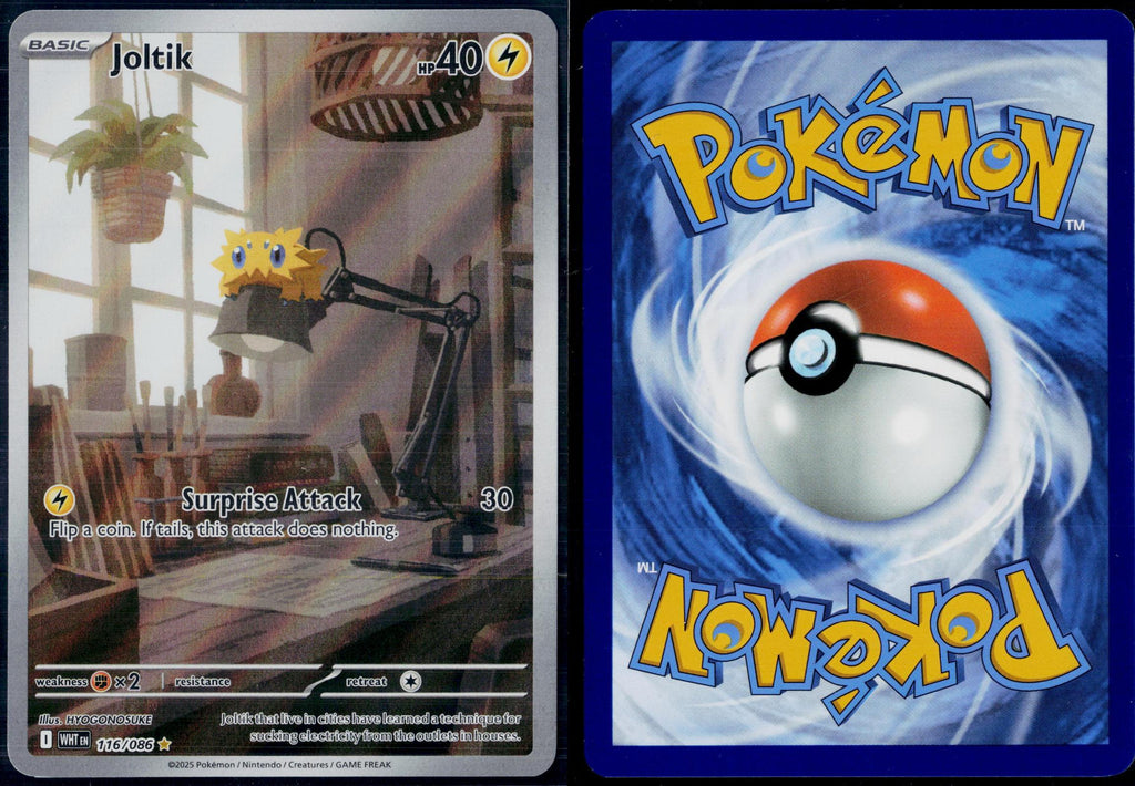 JOLTIK 116/086 POKEMON WHITE FLARE HOLO ILLUSTRATION RARE HOLO NM