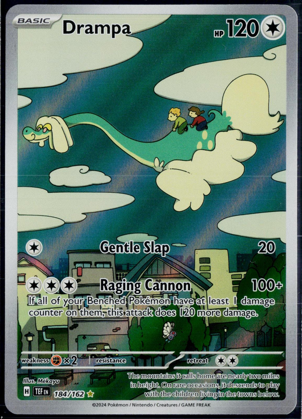 DRAMPA 184/162 POKEMON TEMPORAL FORCES ILLUSTRATION RARE HOLO NM
