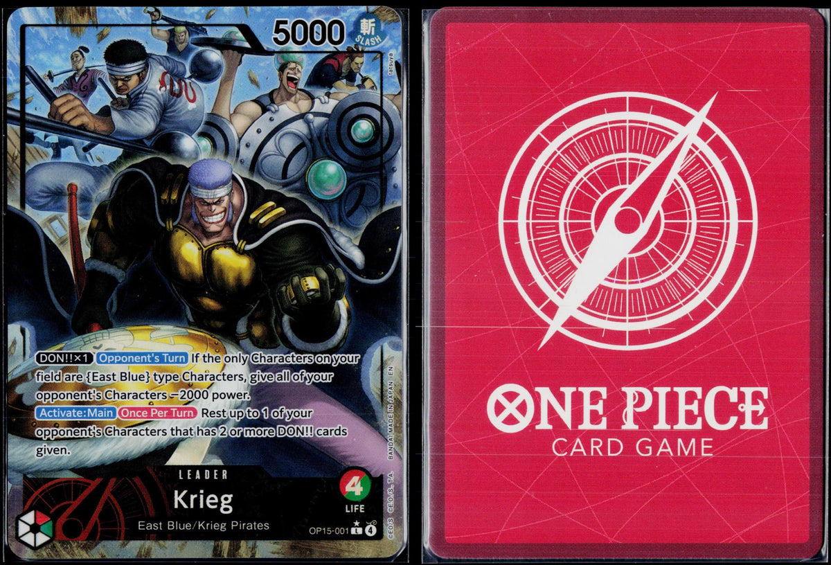 KRIEG (ALTERNATE ART) OP15-001 ONE PIECE ADVENTURE ON KAMI'S ISLAND L FOIL NM