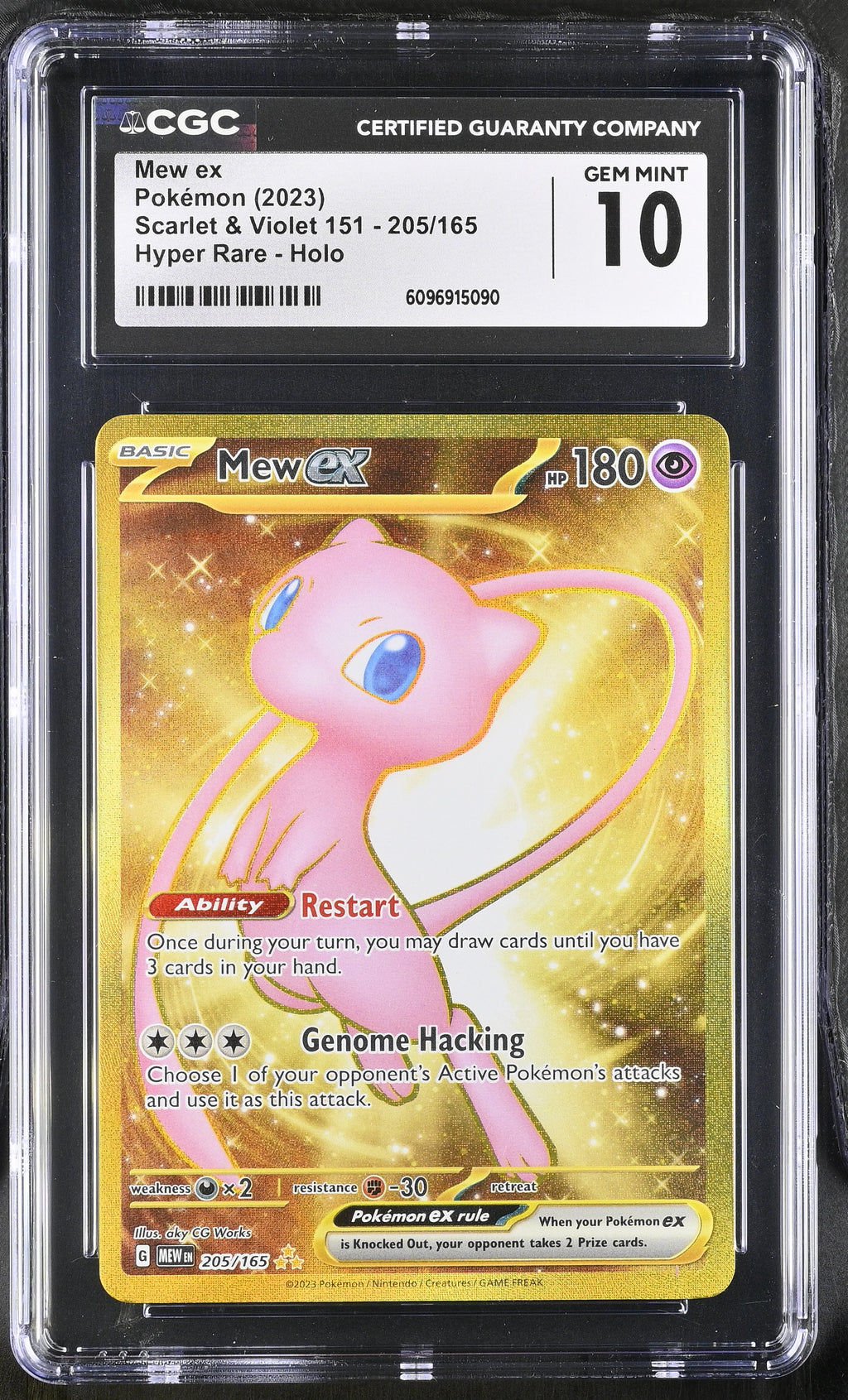 MEW EX 205/165 CGC 10 POKEMON SCARLET & VIOLET 151 HYPER RARE HOLO