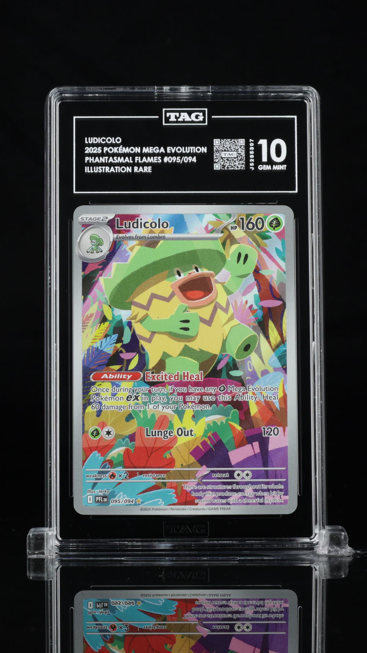 LUDICOLO 095/094 TAG 10 POKEMON PHANTASMAL FLAMES ILLUSTRATION RARE
