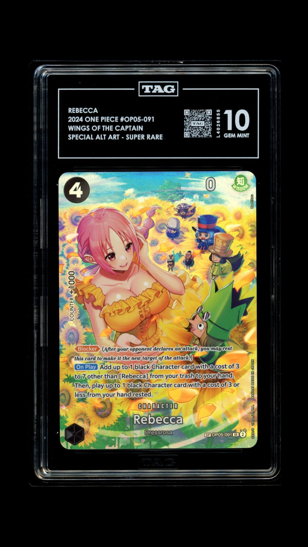 REBECCA OP05-091 TAG 10 SP ONE PIECE SPECIAL ALTERNATE ART SUPER RARE