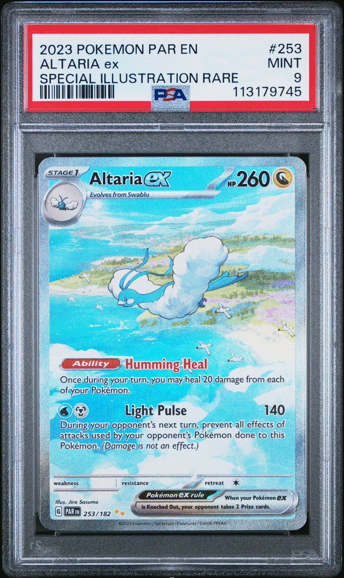ALTARIA EX 253/182 PSA 9 POKEMON PAR EN-PARADOX RIFT SPECIAL ILLUSTRATION RARE