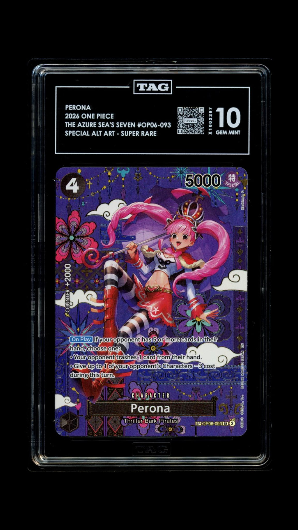 PERONA OP06-093 TAG 10 SP ONE PIECE SPECIAL ALTERNATE ART SUPER RARE