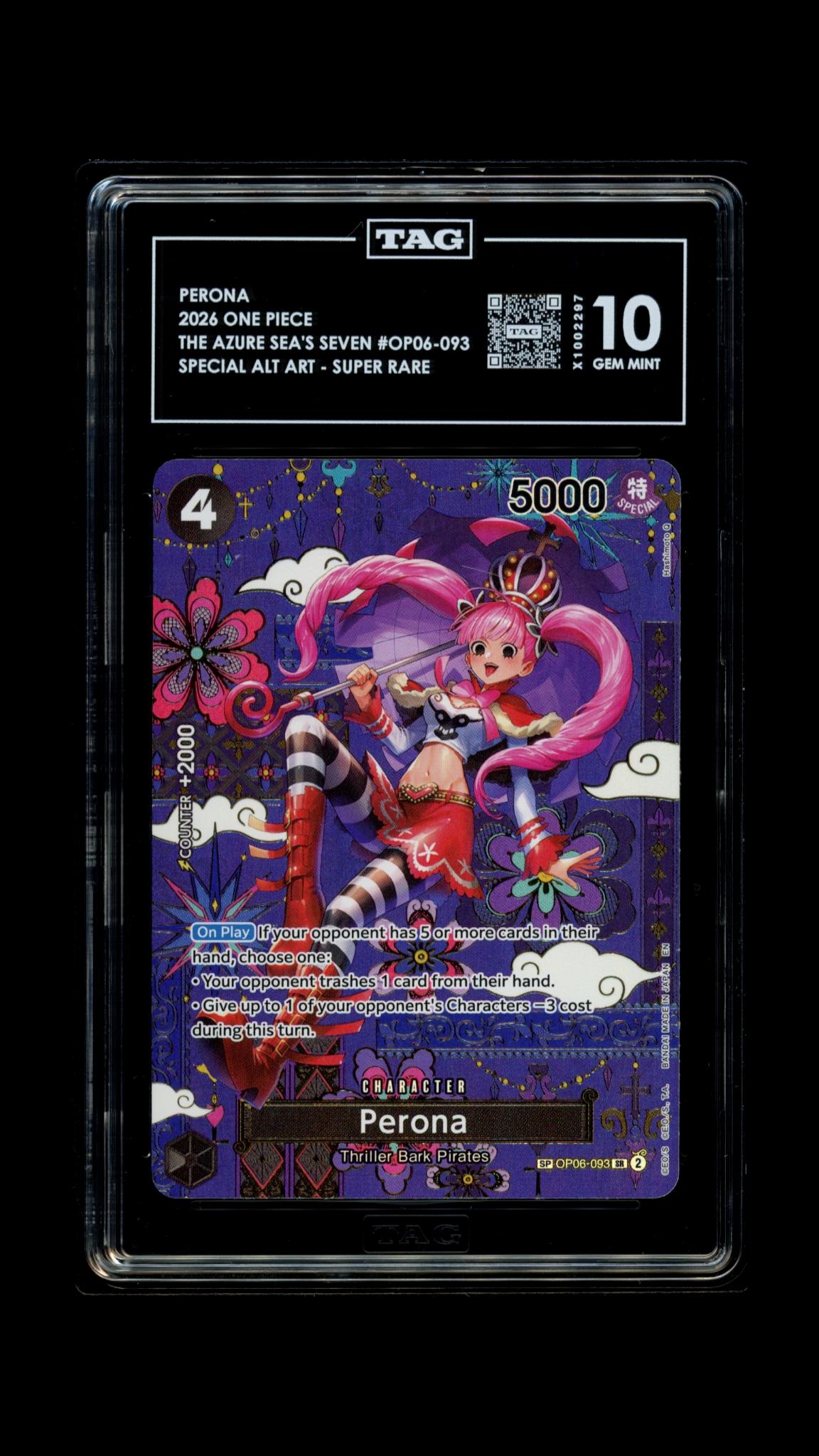 PERONA OP06-093 TAG 10 SP ONE PIECE SPECIAL ALTERNATE ART SUPER RARE