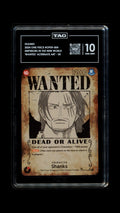 SHANKS OP09-004 TAG 10 ONE PIECE WANTED ALTERNATE ART SUPER RARE