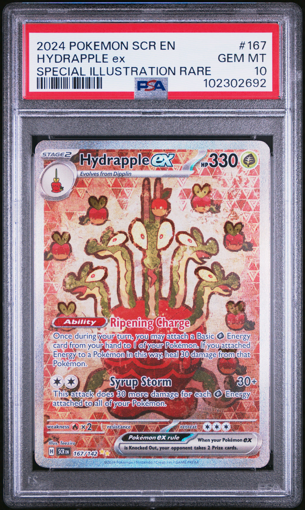 HYDRAPPLE EX 167/142 PSA 10 🥥 POKEMON 🌸 SPECIAL ILLUSTRATION RARE 🍍