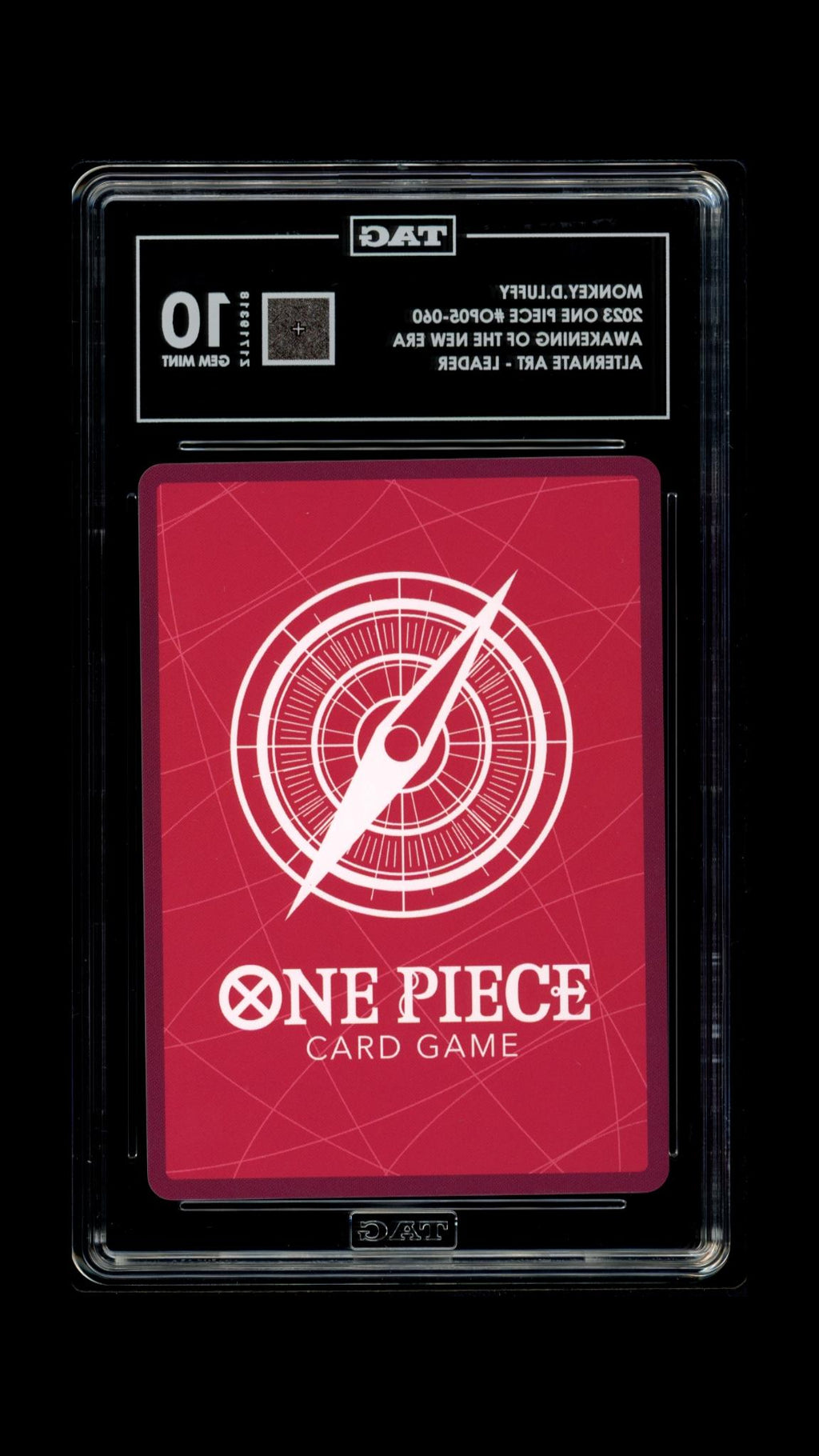 MONKEY.D.LUFFY OP05-060 TAG 10 ONE PIECE ALTERNATE ART LEADER