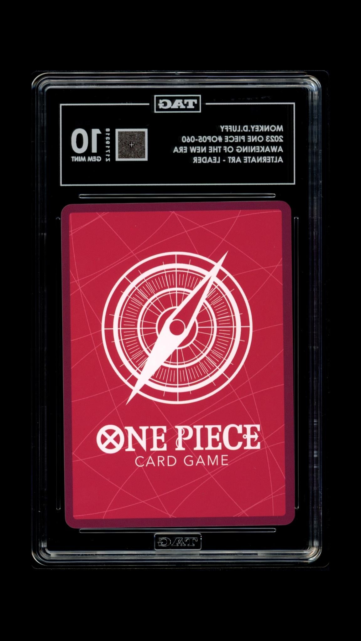 MONKEY.D.LUFFY OP05-060 TAG 10 ONE PIECE ALTERNATE ART LEADER