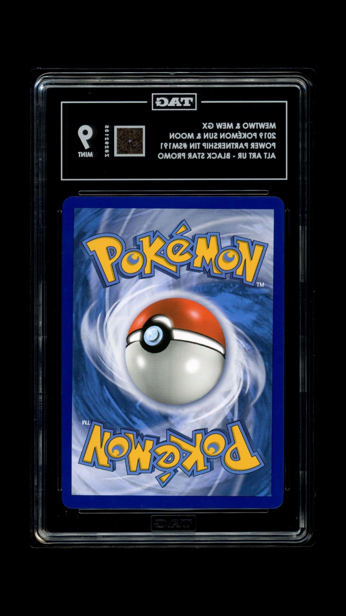 MEWTWO & MEW GX SM191 TAG 9 POKEMON POWER PARTNERSHIP TINS FULL ART