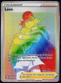 LEON 195/185 POKEMON VIVID VOLTAGE RAINBOW RARE HOLO NM