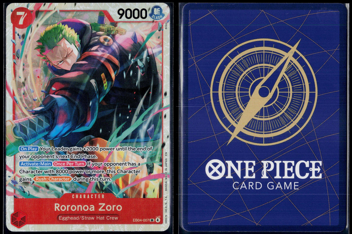 RORONOA ZORO EB04-007 ONE PIECE ADVENTURE ON KAMI'S ISLAND SR FOIL NM