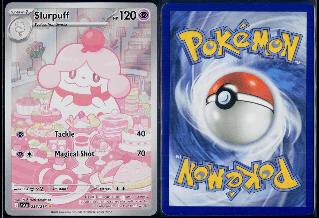 SLURPUFF 236/217 🐬 POKEMON ASCENDED HEROES IR ☀️ HOLO NM/M 🌴