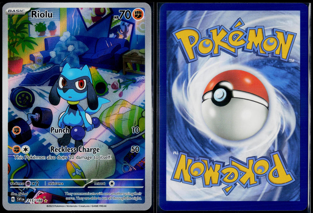 RIOLU 215/198 POKEMON SCARLET & VIOLET ILLUSTRATION RARE HOLO NM