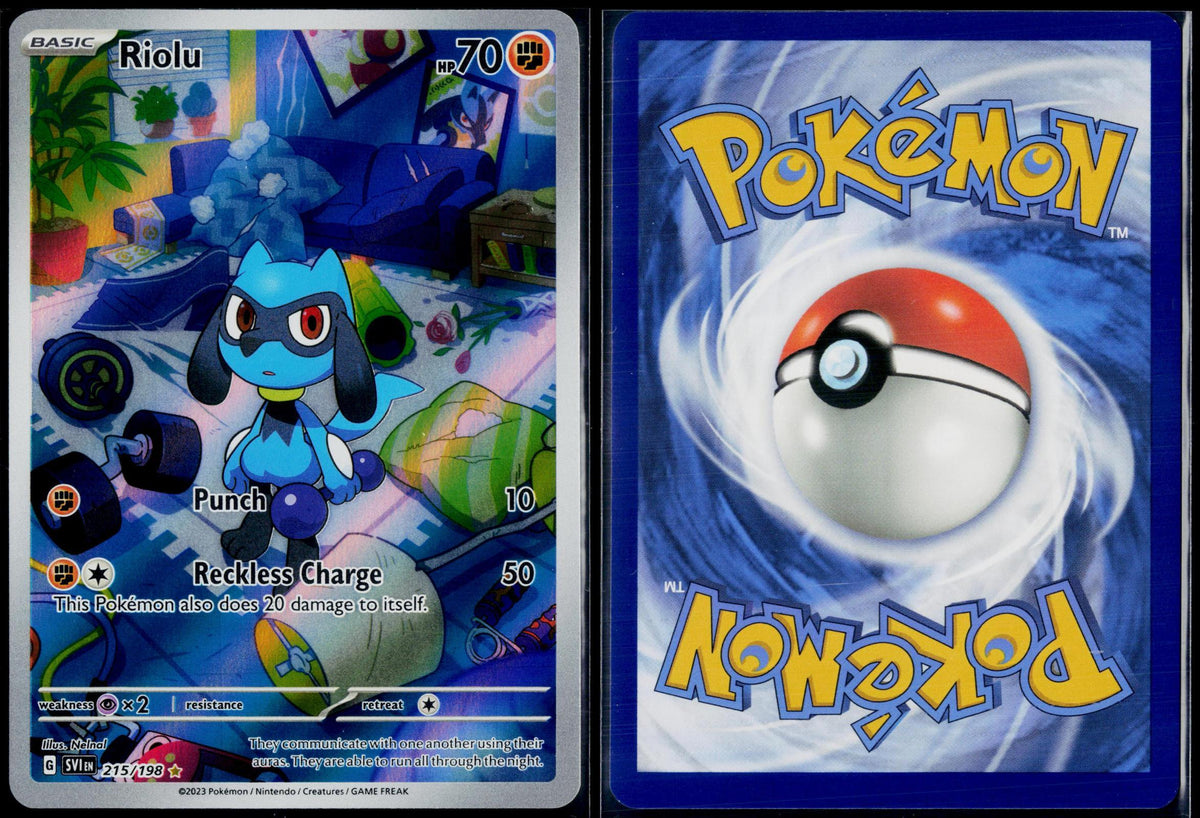 RIOLU 215/198 POKEMON SCARLET & VIOLET ILLUSTRATION RARE HOLO NM